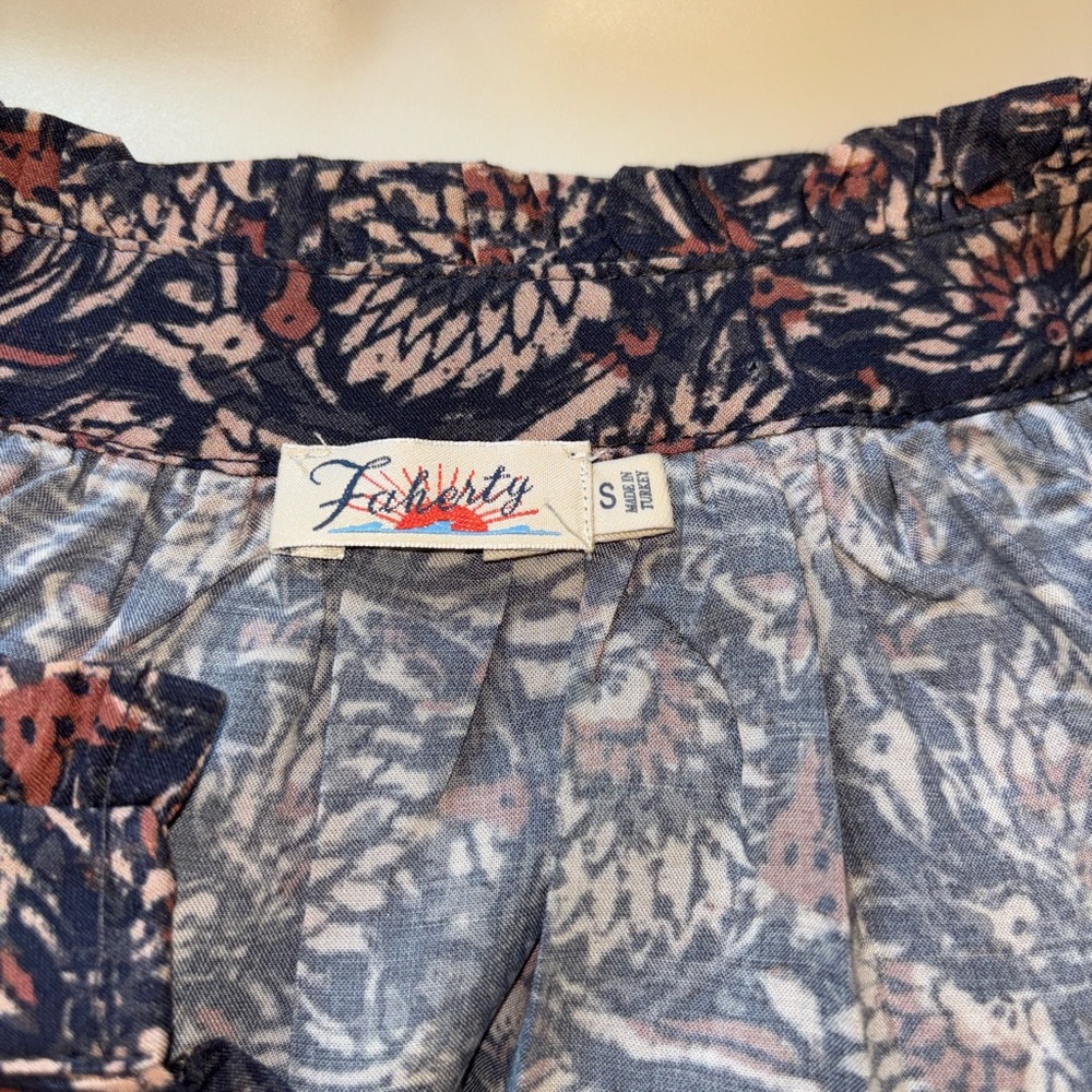 Faherty Multicolor Patterned Blouse - image 7